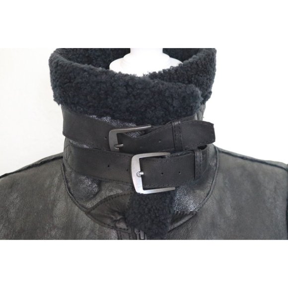 Bird by Juicy Couture Black Askam Leather Jacket Size Small NWT - Picture 10 of 12